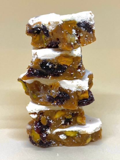 White Cherry Pistachio Brittle