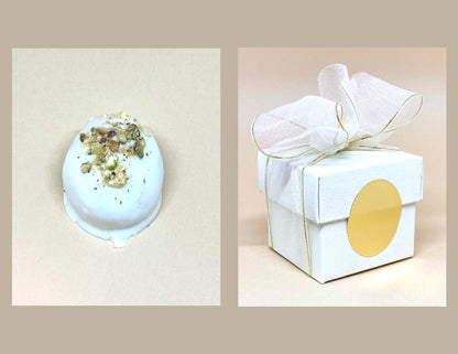 White Cherry Pistachio Brittle Bonbons